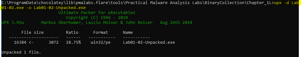 Lab01-02.exe Unpacking