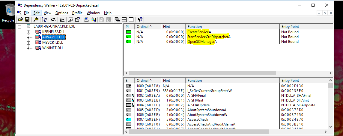 Lab01-02.exe ADVAPI32.DLL