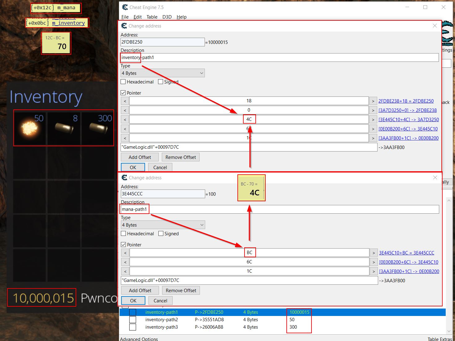 reverse engineering - Find correct health value in Cheat Engine of out 14  addresses - Stack Overflow